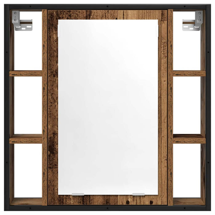 Mobile da Bagno con Specchio Legno Antico 60x16x60cm Truciolato 862226