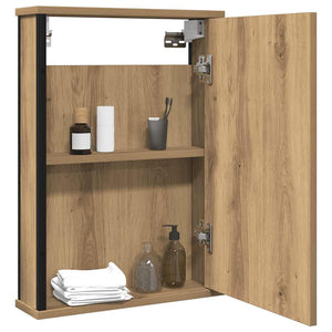 Mobile Bagno Specchio Rovere Artigianale 42x12x60 cm Truciolato 862230