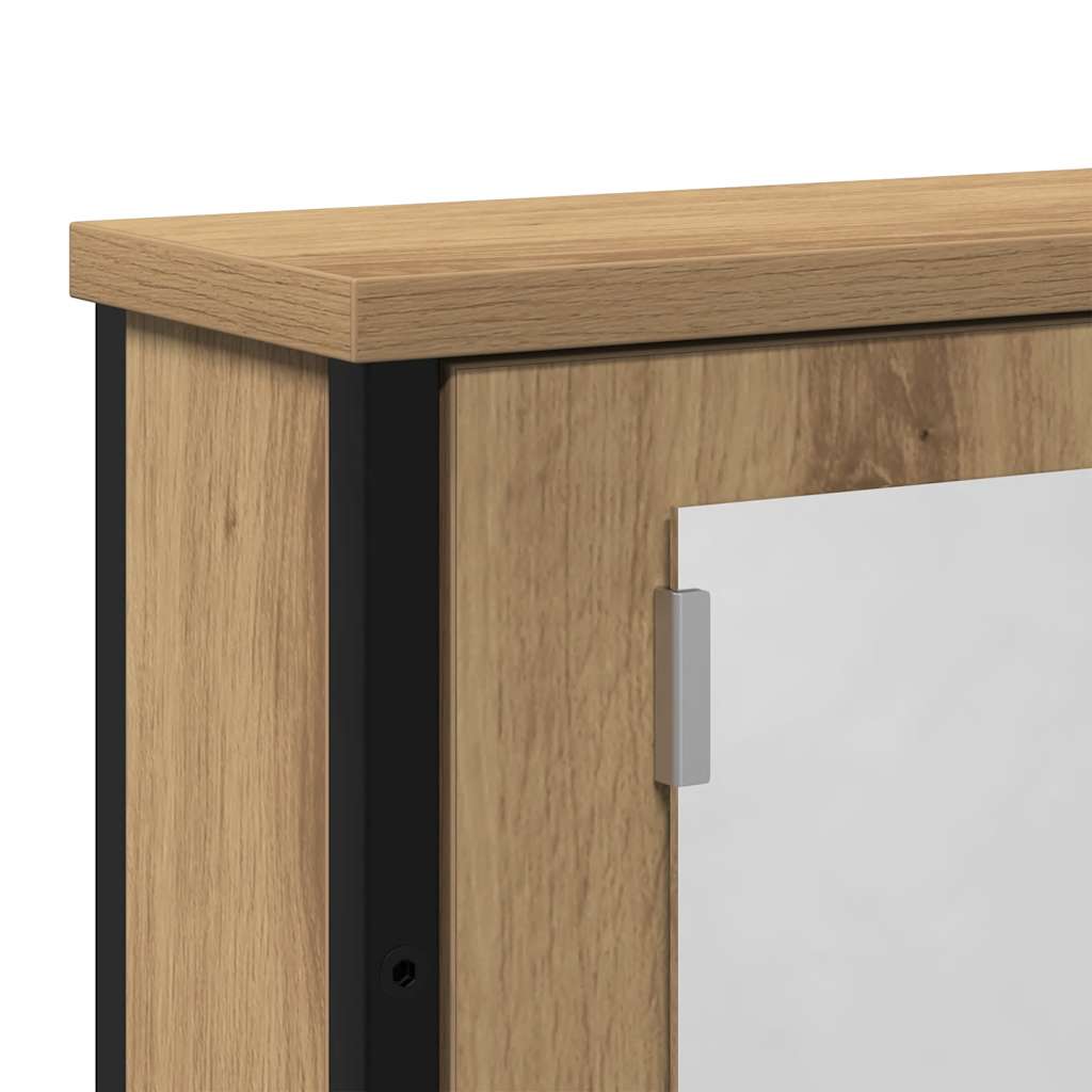 Mobile Bagno Specchio Rovere Artigianale 42x12x60 cm Truciolato 862230