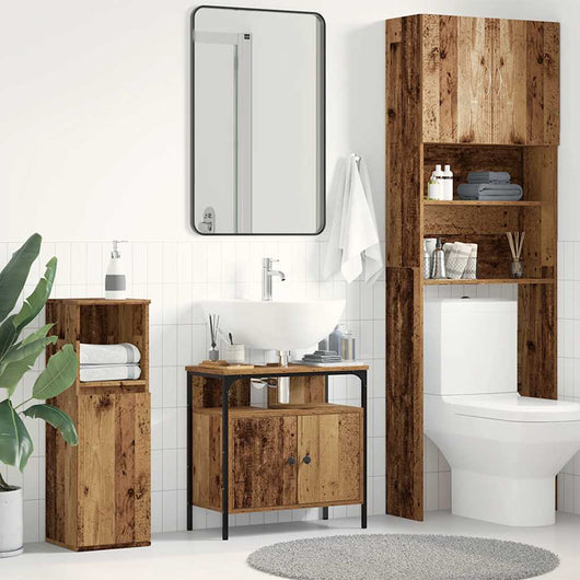 Mobile Lavabo Bagno Legno Antico 60x30x60 cm Legno Multistrato 862232