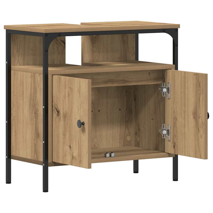 vidaXL Mobile Lavabo Bagno Rovere Artigianale 60x30x60cm Truciolato