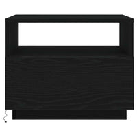 Tavolino da Soggiorno con Luci LED Rovere Nero 50x49x40 cm 862253