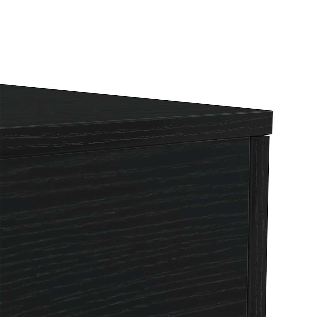 Tavolino da Salotto con Luci LED Rovere Nero 50x50x40 cm 862257