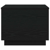 Tavolino da Salotto con Luci LED Rovere Nero 50x50x40 cm 862259
