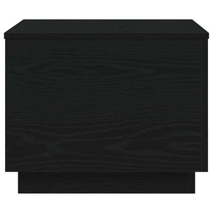 Tavolino da Salotto con Luci LED Rovere Nero 50x50x40 cm 862259
