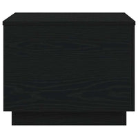 Tavolino da Salotto con Luci LED-Tavolino da soggiorno Rovere Nero 50x50x40 cm 943618