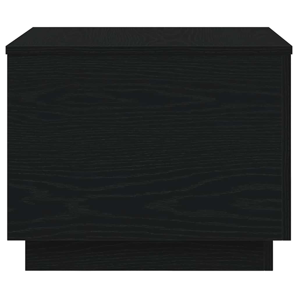 vidaXL Tavolino da Salotto con Luci LED Rovere Nero 50x50x40 cm