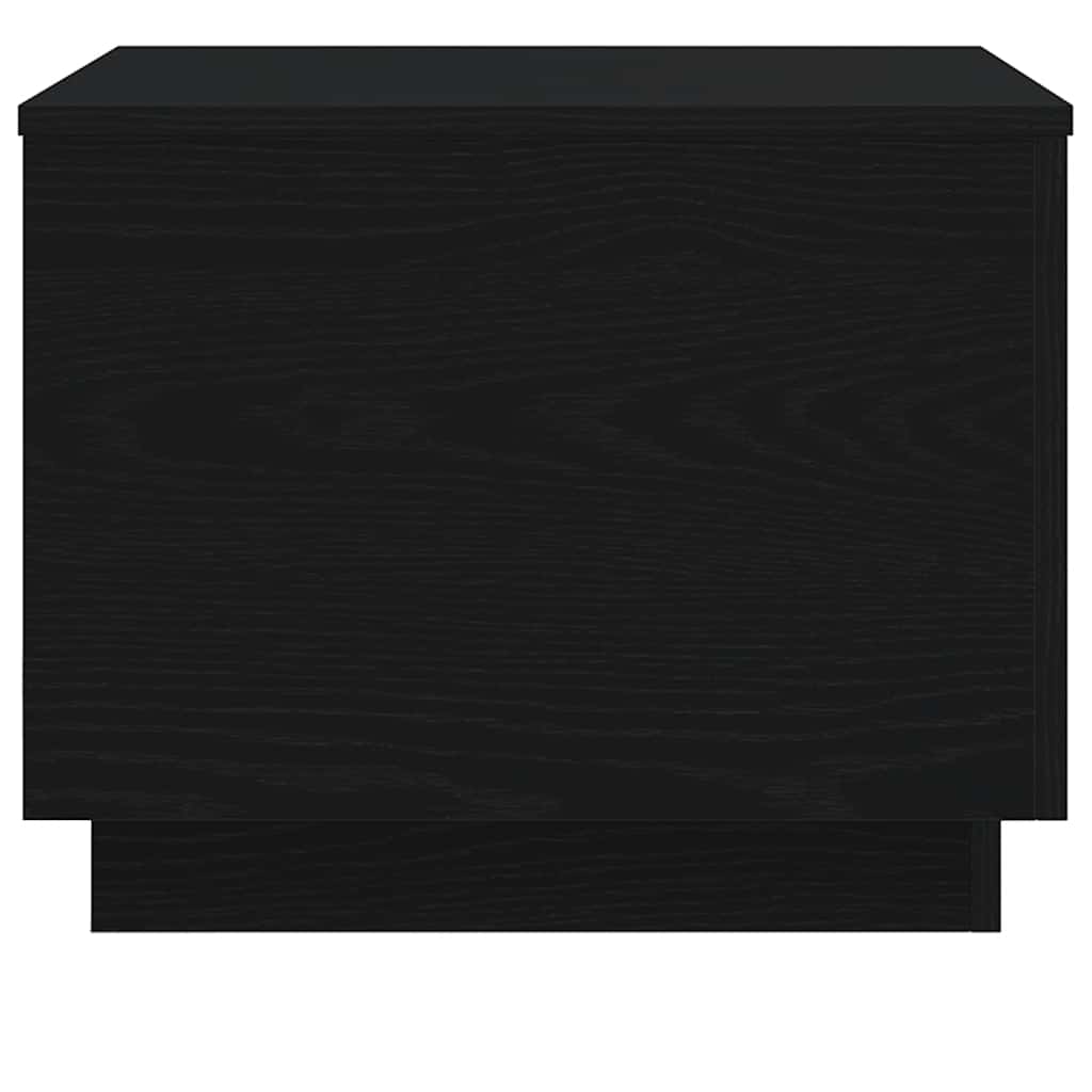 Tavolino da Salotto con Luci LED Rovere Nero 50x50x40 cm 862259