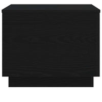 Tavolino da Salotto con Luci LED Rovere Nero 50x50x40 cm 862259