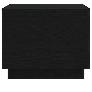 Tavolino da Salotto con Luci LED Rovere Nero 50x50x40 cm 862259