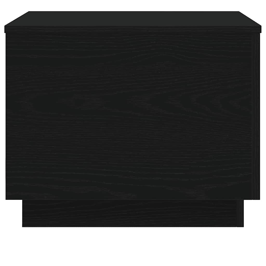 Tavolino da Salotto con Luci LED-Tavolino da soggiorno Rovere Nero 50x50x40 cm 943618