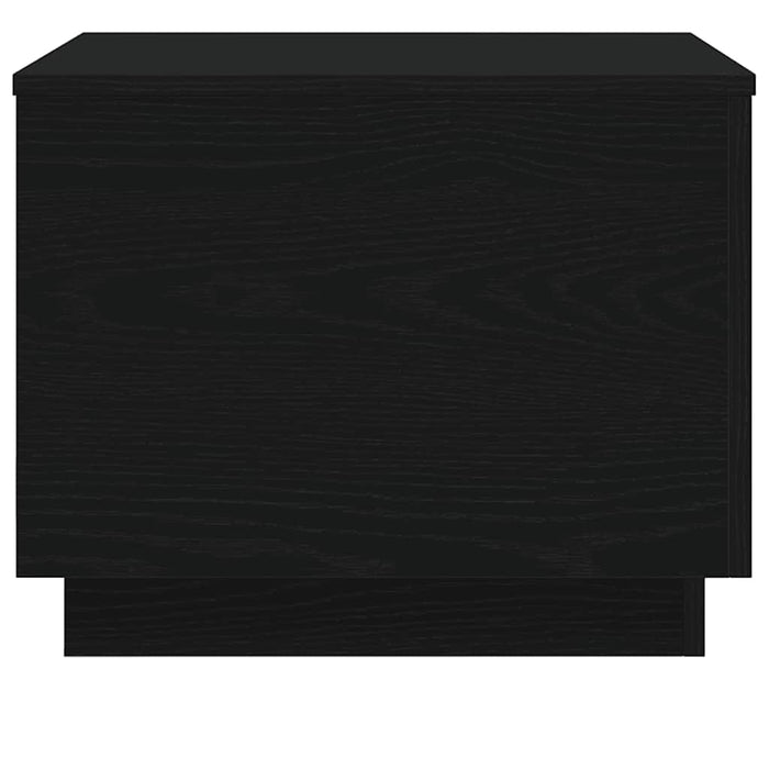 Tavolino da Salotto con Luci LED-Tavolino da soggiorno Rovere Nero 50x50x40 cm 943618