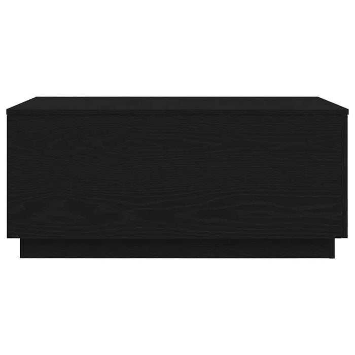 Tavolino da Soggiorno con Luci LED Rovere Nero 90x50x40 cm