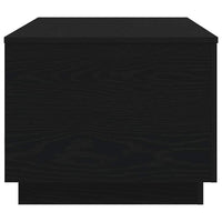 Tavolino da Soggiorno con Luci LED Rovere Nero 90x50x40 cm