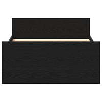 Giroletto senza Materasso-Struttura Letto Rovere Nero 75x190 cm in Truciolato 595265