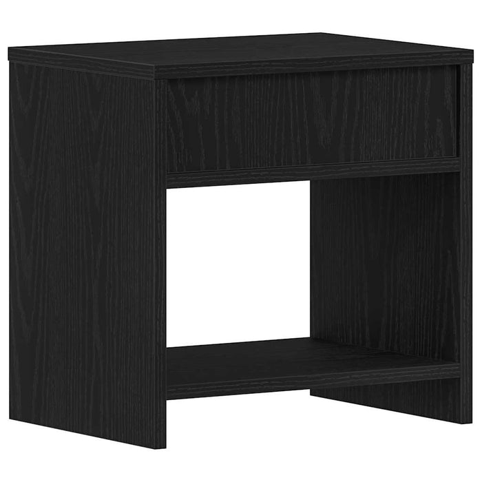 vidaXL Comodino Rovere Nero 40x30x40 cm in Legno Multistrato