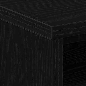 vidaXL Comodino Rovere Nero 40x30x40 cm in Legno Multistrato