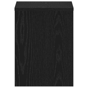 Comodini 2pz Rovere Nero 40x30x40 cm in Legno Multistrato