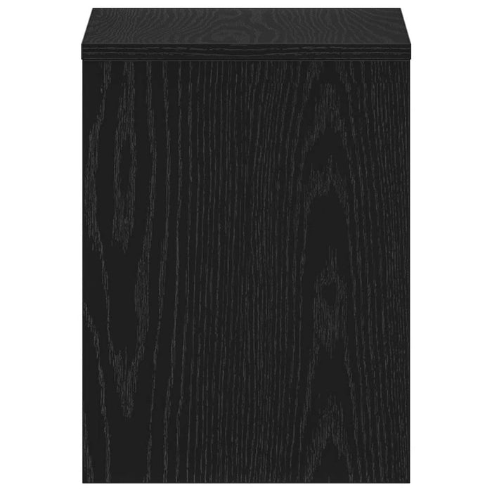 Comodini 2pz Rovere Nero 40x30x40 cm in Legno Multistrato