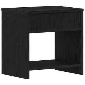 Comodini 2pz Rovere Nero 40x30x40 cm in Legno Multistrato