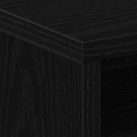 Comodini 2pz Rovere Nero 40x30x40 cm in Legno Multistrato 862364