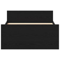 Giroletto senza Materasso-Struttura Letto Rovere Nero 100x200 cm in Truciolato 952383