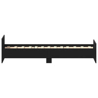 Giroletto senza Materasso-Struttura Letto Rovere Nero 100x200 cm in Truciolato 952383