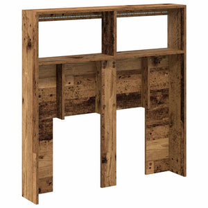 Testiera con Contenitore a LED Legno Antico 100x17x102 cm 863125