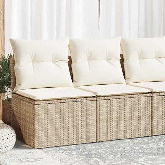 Set Divano da Giardino 2 pz con Cuscini-Sofa da Giardino-Divanetto da esterno Beige Polyrattan Acacia 595336