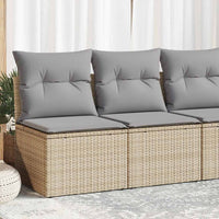 Set Divano da Giardino 2 pz con Cuscini-Sofa da Giardino-Divanetto da esterno Beige Polyrattan Acacia 902047