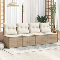 vidaXL Set Divano da Giardino 2 pz con Cuscini Beige Polyrattan Acacia