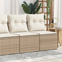 Set Divano da Giardino 2 pz con Cuscini-Sofa da Giardino-Divanetto da esterno Beige Polyrattan Acacia 680375
