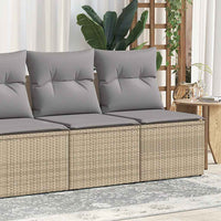 Set Divano da Giardino 2 pz con Cuscini Beige Polyrattan Acacia 3325245