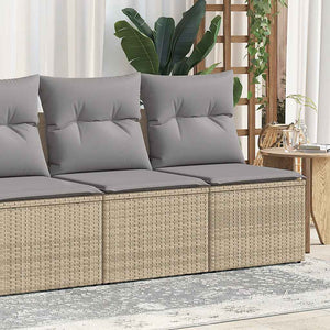 Set Divano da Giardino 2 pz con Cuscini Beige Polyrattan Acacia 3325245