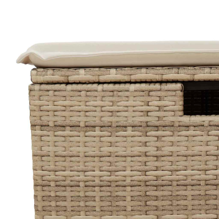 vidaXL Set Divano da Giardino 8 pz con Cuscini Beige in Polyrattan