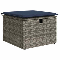 Set Divano da Giardino 5 pz con Cuscini-Sofa da Giardino-Divanetto da esterno Grigio in Polyrattan 387923