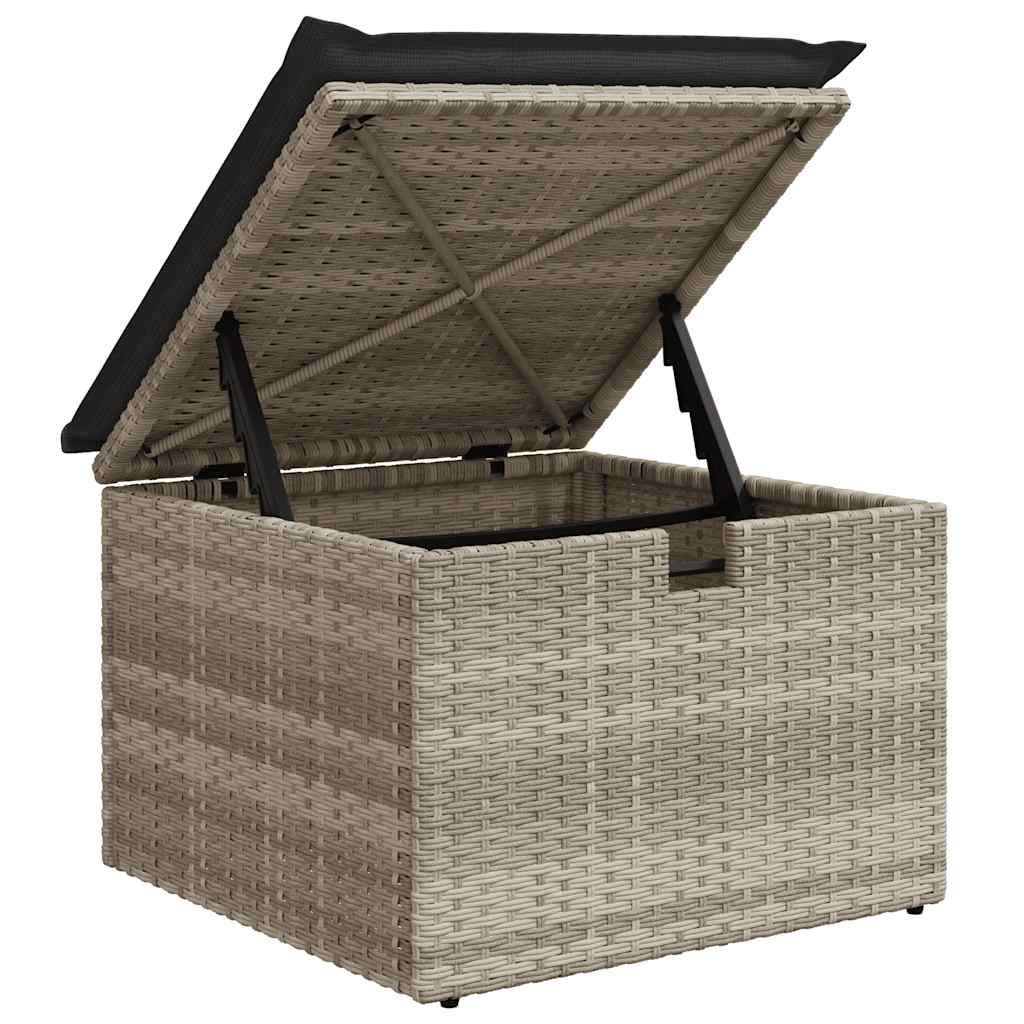 Set Divano da Giardino 8pz con Cuscini Grigio Chiaro Polyrattan 3325438