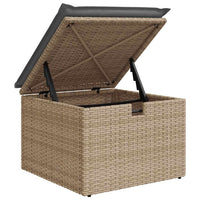 vidaXL Set Divano da Giardino 4 pz con Cuscini Beige in Polyrattan
