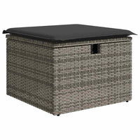 vidaXL Set Divano da Giardino 9 pz con Cuscini Grigio in Polyrattan