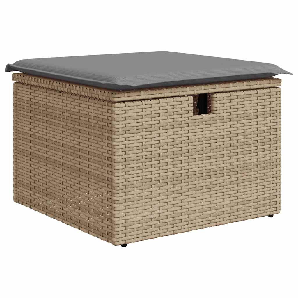 vidaXL Set Divano da Giardino 5 pz con Cuscini Beige in Polyrattan