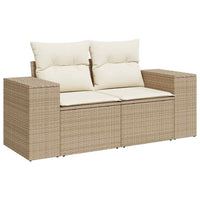 Set Divano da Giardino 6 pz con Cuscini Beige in Polyrattan 3325866