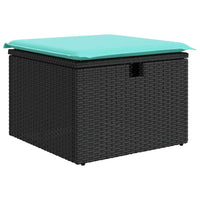 Set Divani da Giardino con Cuscini 7pz Nero Polyrattan 3325921