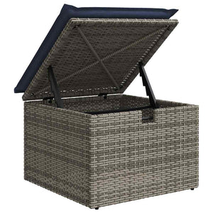 vidaXL Set Divano da Giardino 5 pz con Cuscini Grigio in Polyrattan