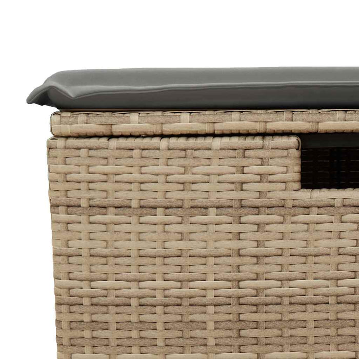 vidaXL Set Divano da Giardino 4 pz con Cuscini Beige in Polyrattan