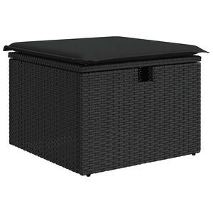 Set Divani da Giardino con Cuscini 7pz Nero Polyrattan 3326038