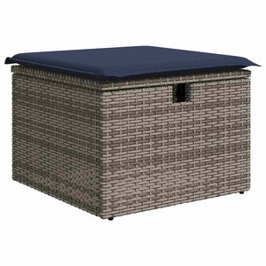 vidaXL Set Divani da Giardino 11 pz con Cuscini in Polyrattan Grigio
