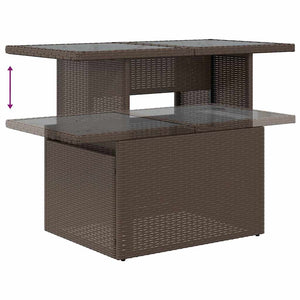 vidaXL Set Divani Giardino 8 pz con Cuscini Marrone Polyrattan Acacia