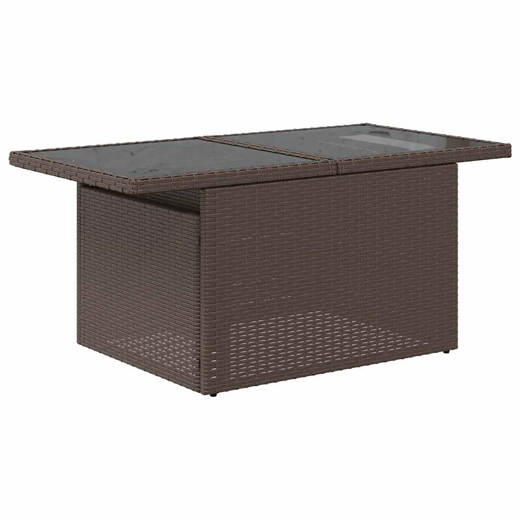 vidaXL Set Divano da Giardino 5 pz con Cuscini Marrone in Polyrattan