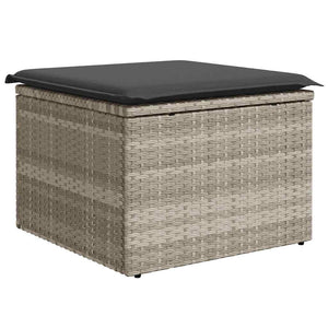 Set Divano da Giardino 6pz con Cuscini Grigio Chiaro Polyrattan 3326303
