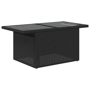 Set Divani Giardino 7 pz con Cuscini Nero Polyrattan Acacia 3326328
